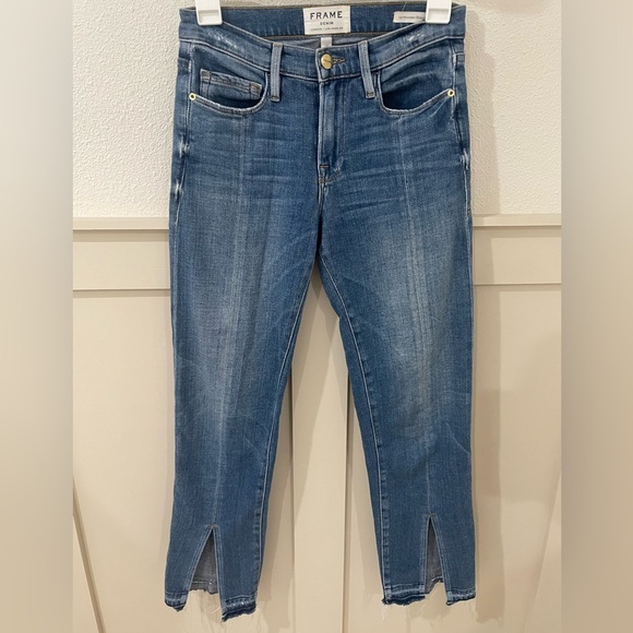 Frame Denim Le Nouveau Straight with Slit Detail Size 24 - Picture 3 of 7